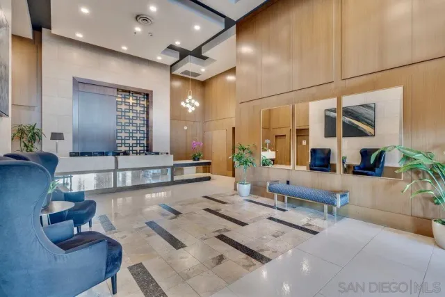 a view of a city with tall buildings