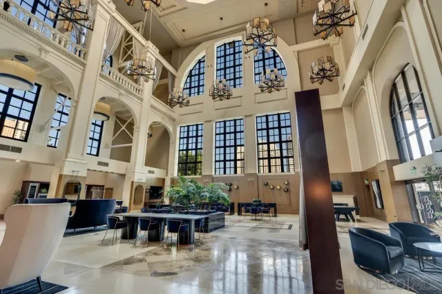 a view of a balcony with city view