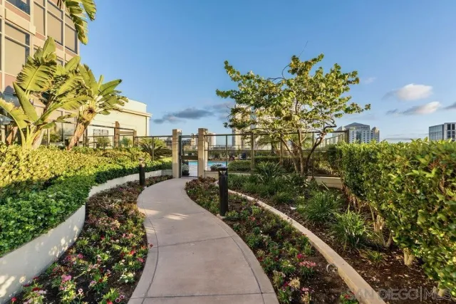 a view of a city with tall buildings