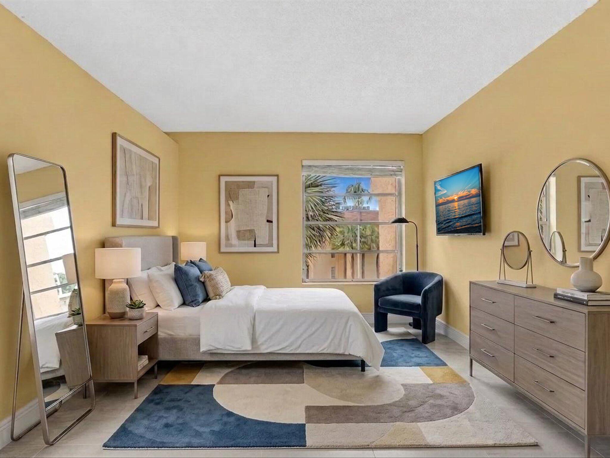 470 Northwest 20th Street, Unit 3020 Boca Raton, FL 33431 - Photo 15 of 43 Virtually Staged Primary Bed