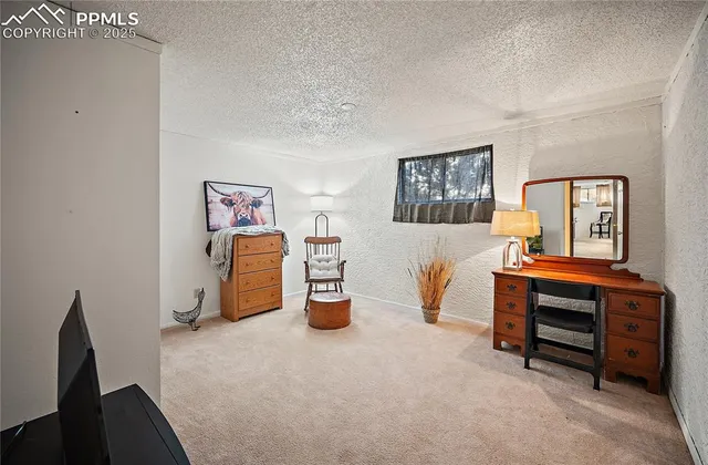 a bed room with furniture and a window