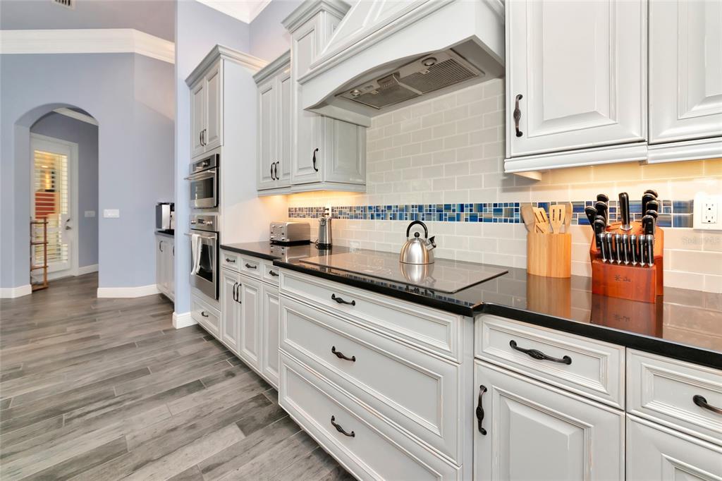 28154 Gopher Hill Road Myakka City, FL 34251 - Photo 35 of 100 a kitchen with granite countertop a sink and cabinets