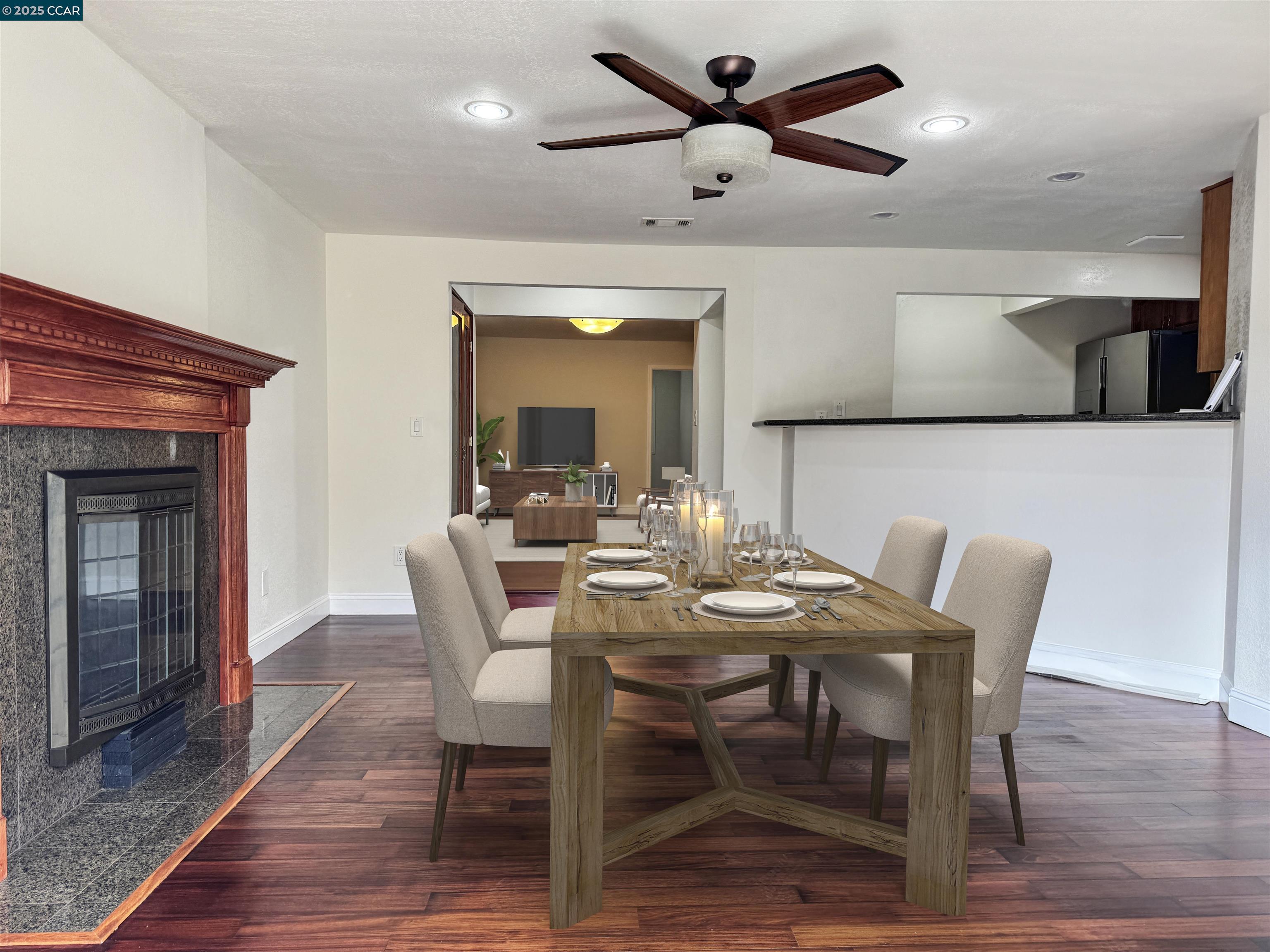 404 Coral Reef Road Alameda, CA 94501 - Photo 23 of 33 a view of a dining room with furniture and wooden floor