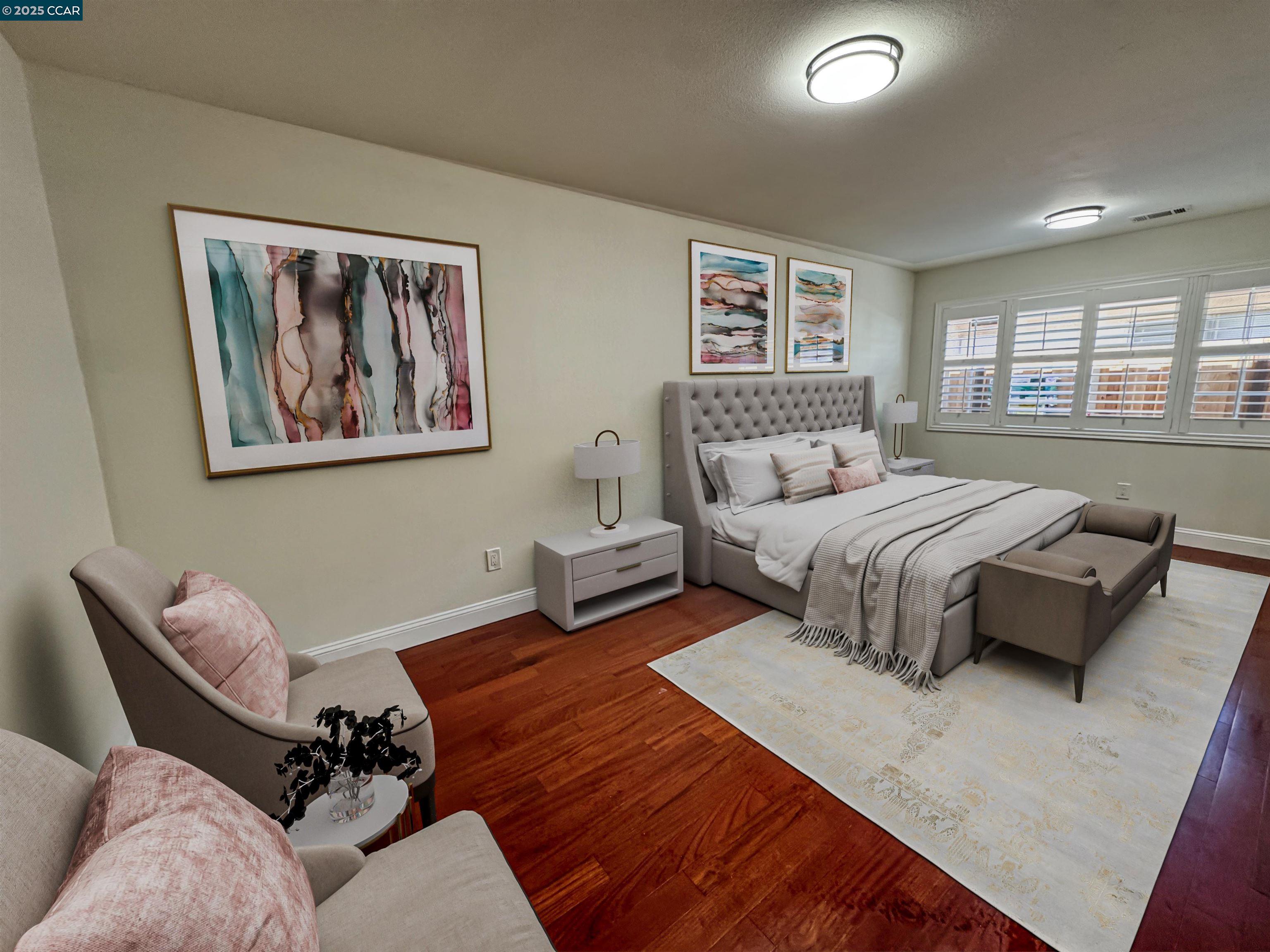 404 Coral Reef Road Alameda, CA 94501 - Photo 25 of 33 a bedroom with a large bed and a couch