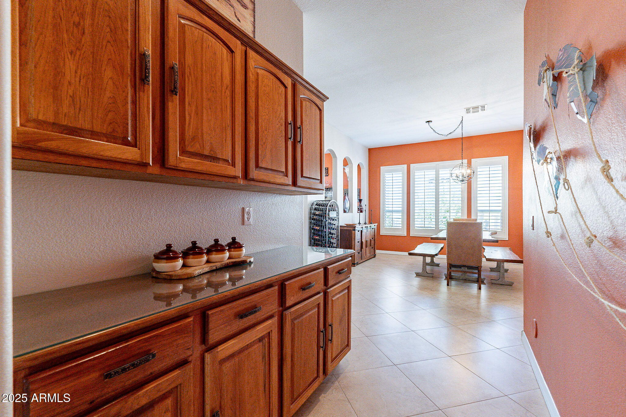 4333 South Pony Rider Trail Gold Canyon, AZ 85118 - Photo 28 of 54 a kitchen with a cabinets and view of living room