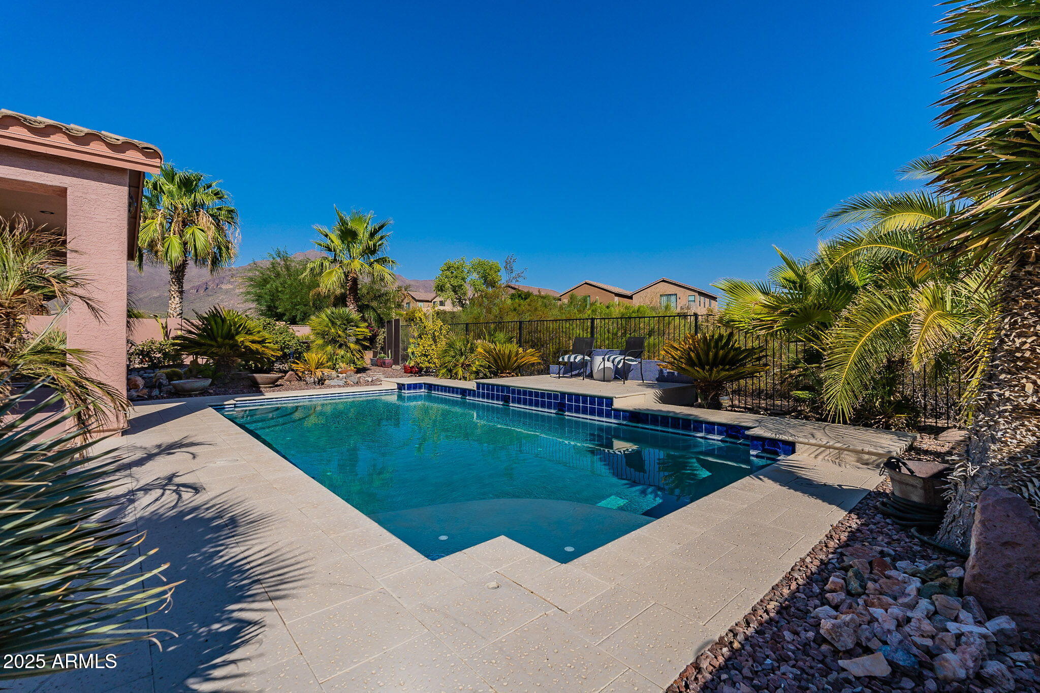 4333 South Pony Rider Trail Gold Canyon, AZ 85118 - Photo 46 of 54 a view of a swimming pool with a yard and plants