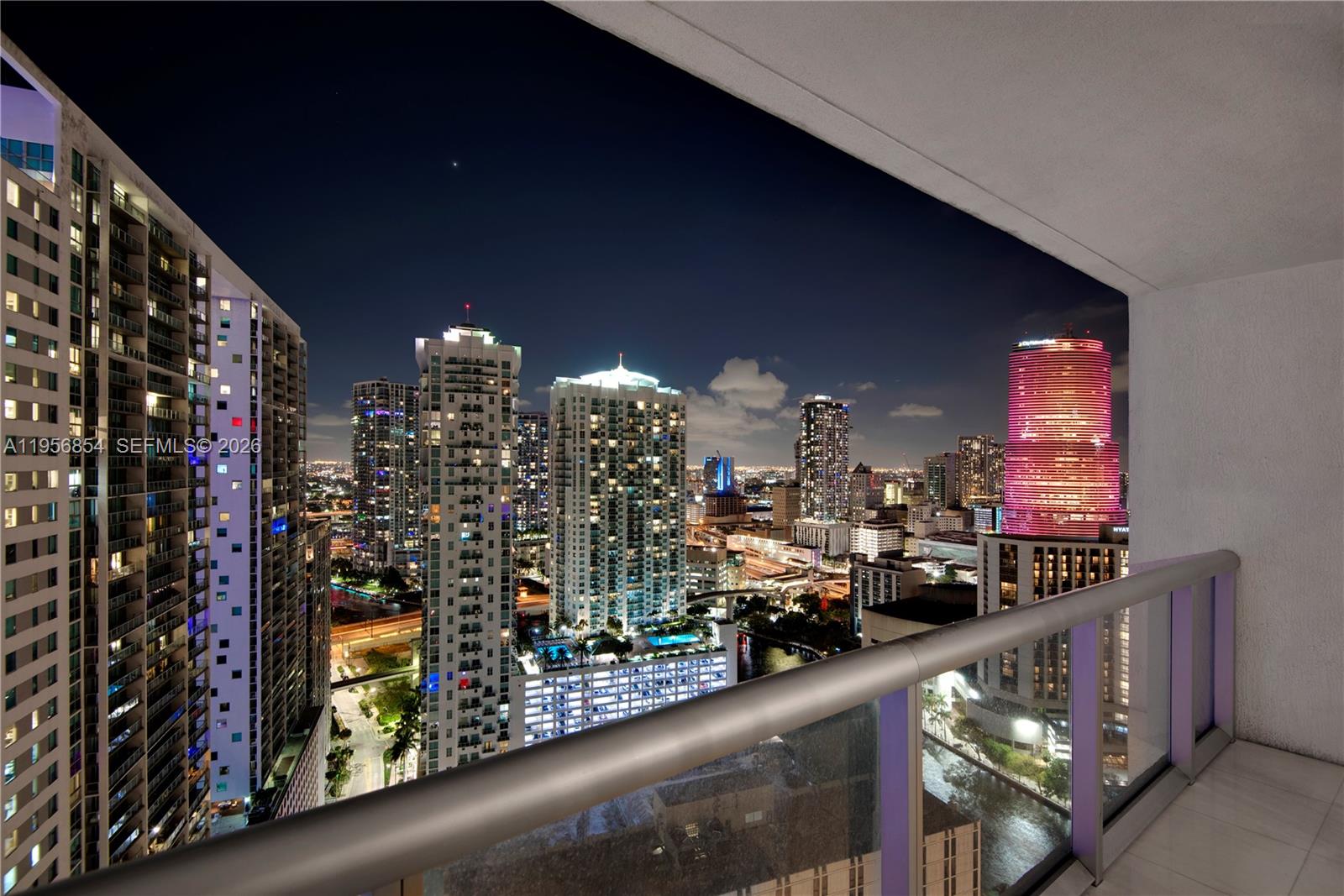 485 Brickell Avenue, Unit 3208 Miami, FL 33131 - Photo 11 of 29 a view of a city from a balcony