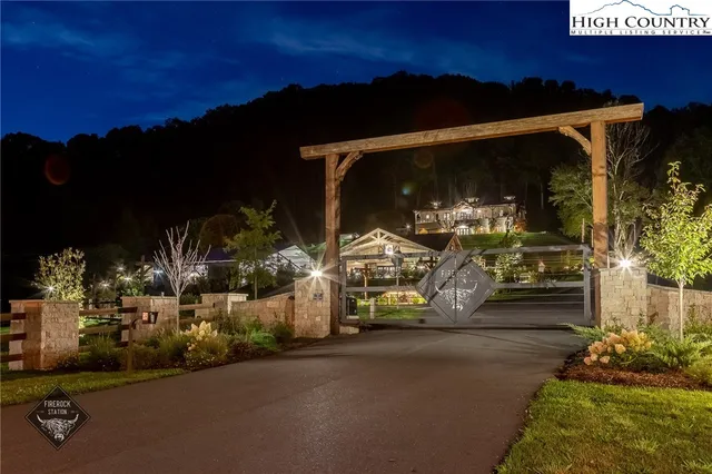 a front view of a building with street