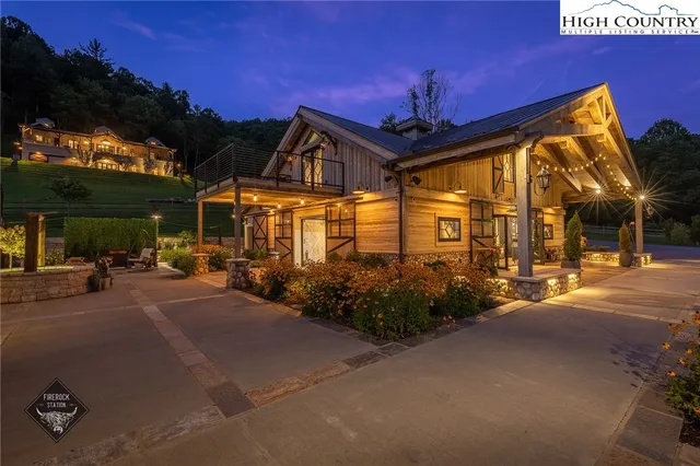 an outdoor view with patio