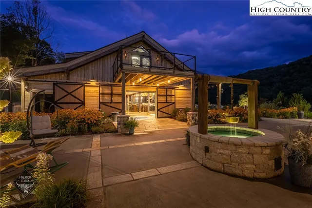 a view of a room with wooden walls