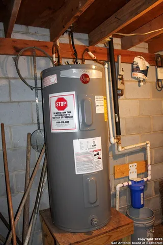 a view of water heater room
