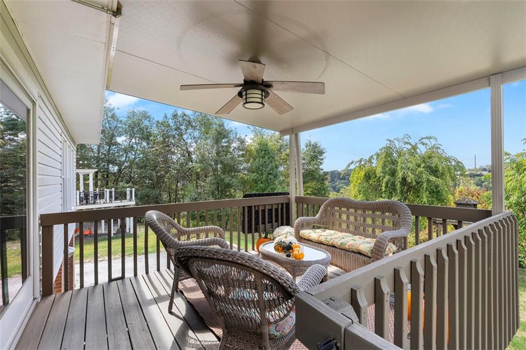 247 Randy Lane Coraopolis, PA 15108 - Photo 31 of 39 a view of a wooden deck with furniture