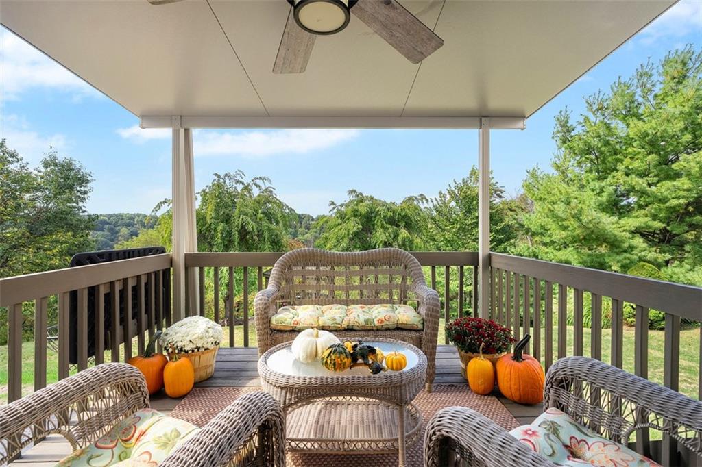 247 Randy Lane Coraopolis, PA 15108 - Photo 33 of 39 a view of balcony with couple of chairs and wooden fence
