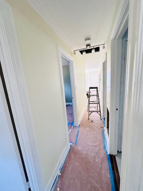 9508 South Green Street Chicago, IL 60643 - Photo 37 of 47 a view of a hallway with wooden floor and staircase