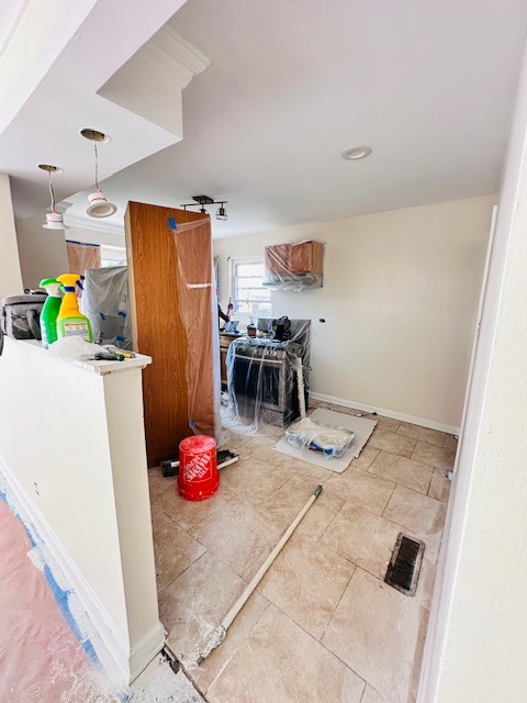 9508 South Green Street Chicago, IL 60643 - Photo 43 of 47 a dining room with furniture and a kitchen view