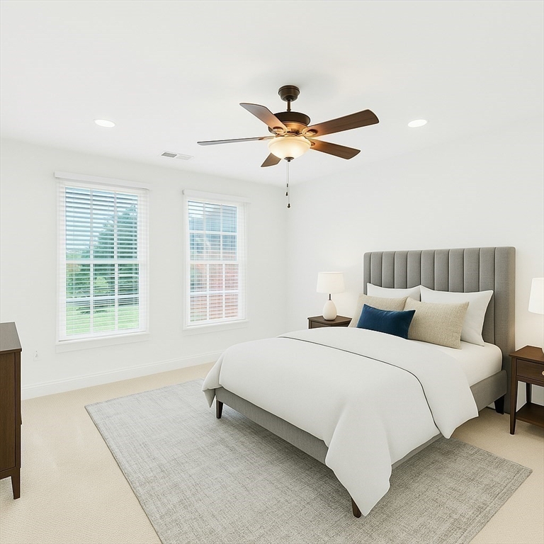 45 Endean Drive Walpole, MA 02032 - Photo 23 of 42 a bedroom with a large bed and a chandelier