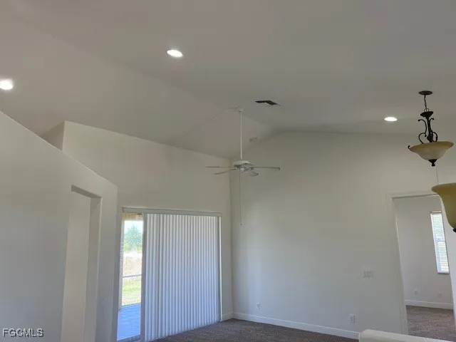 a view of a room with a empty space