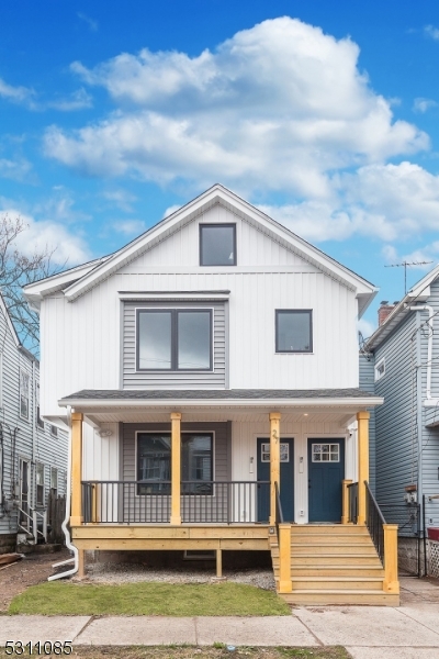 a front view of a house