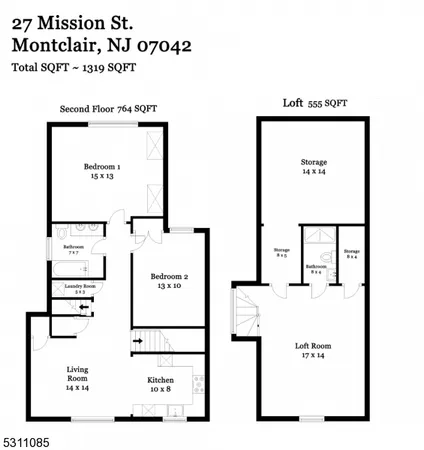 $3,400 | 27 Mission Street, Unit 2, Montclair, NJ 07042