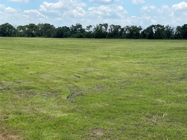a view of yard with swimming pool and green space