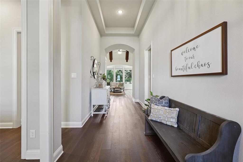 451 Morgan Lane Prosper, TX 75078 - Photo 4 of 38 a living room with furniture and wooden floor