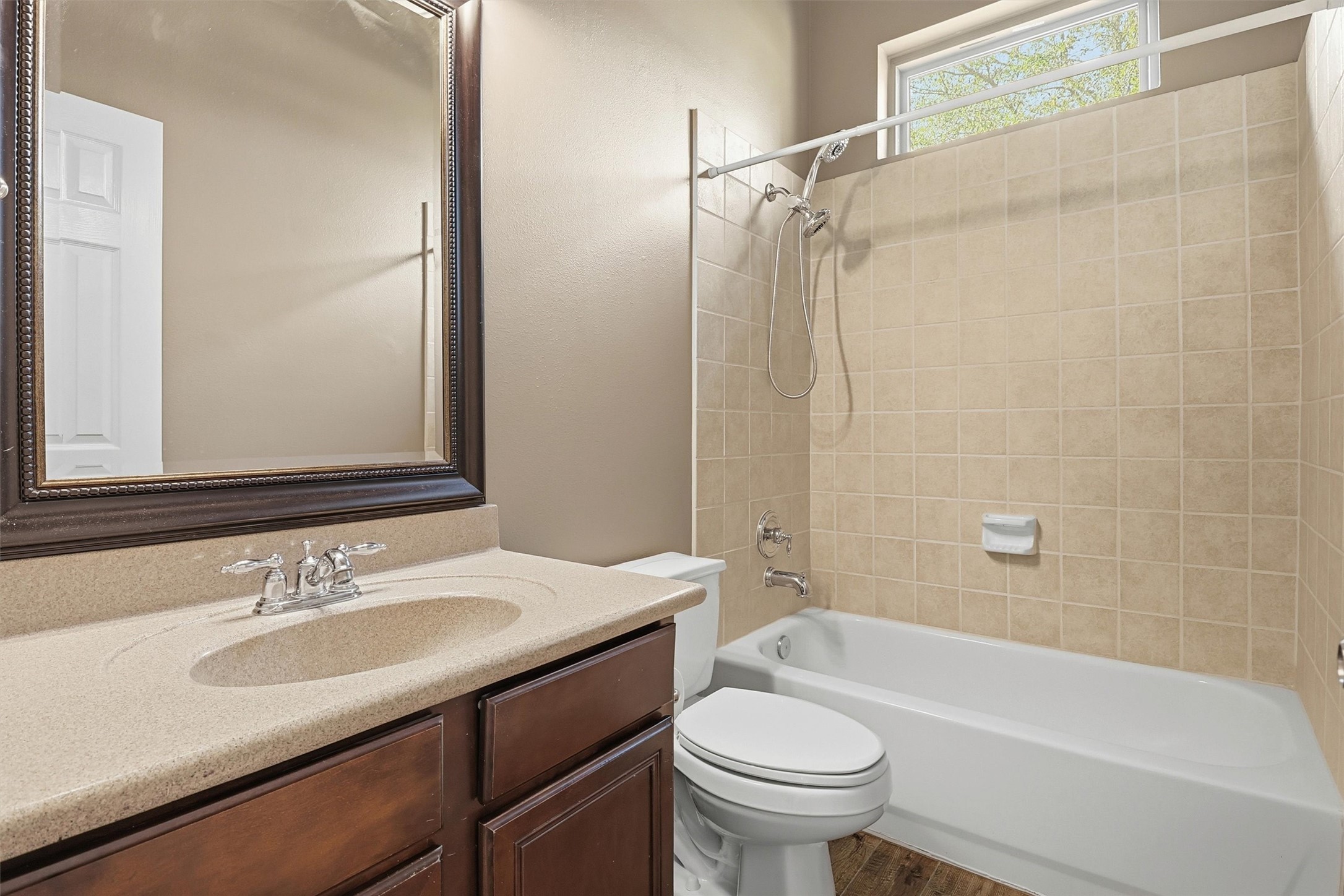 3602 River Bend Drive Rosenberg, TX 77471 - Photo 17 of 49 a bathroom with a sink toilet vanity and shower