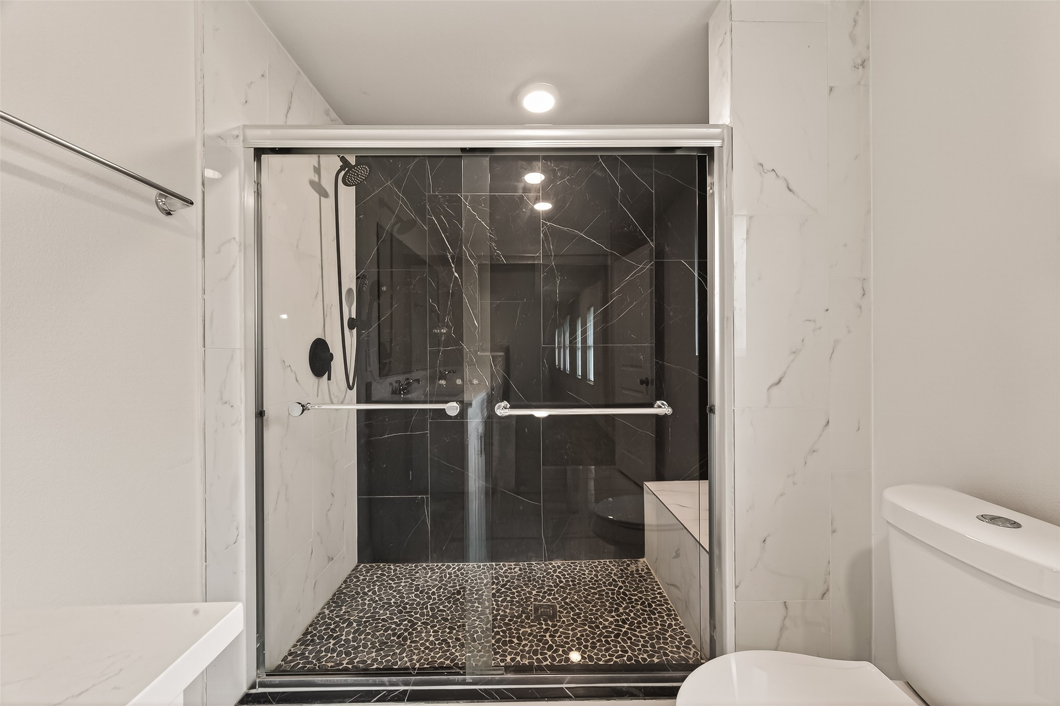 3710 Daphne Street Houston, TX 77021 - Photo 30 of 39 a bathroom with a shower and a toilet