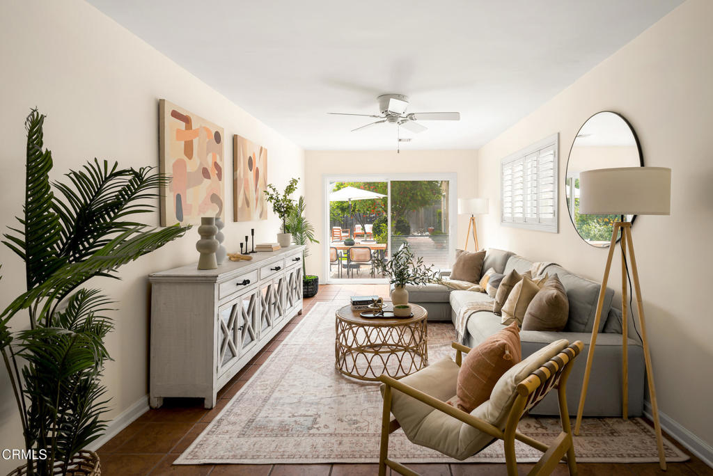 1587 North Harding Avenue Pasadena, CA 91104 - Photo 12 of 37 a living room with furniture and a potted plant