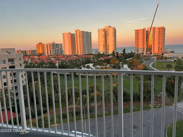 a view of a city with tall buildings