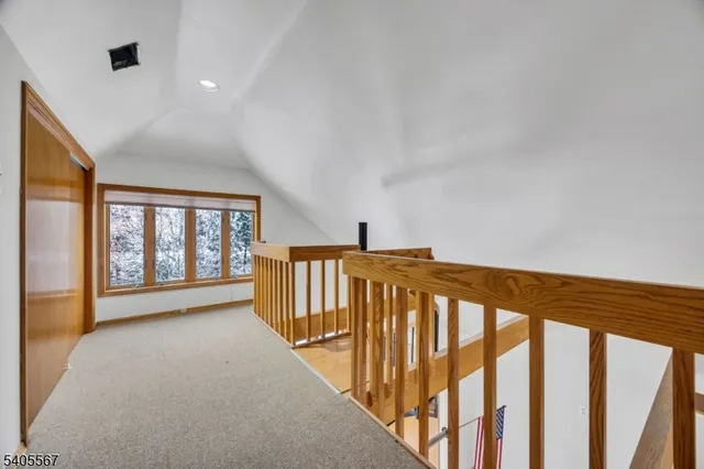 a view of a hallway with window