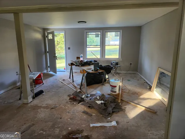 a gym hall with exercise machine