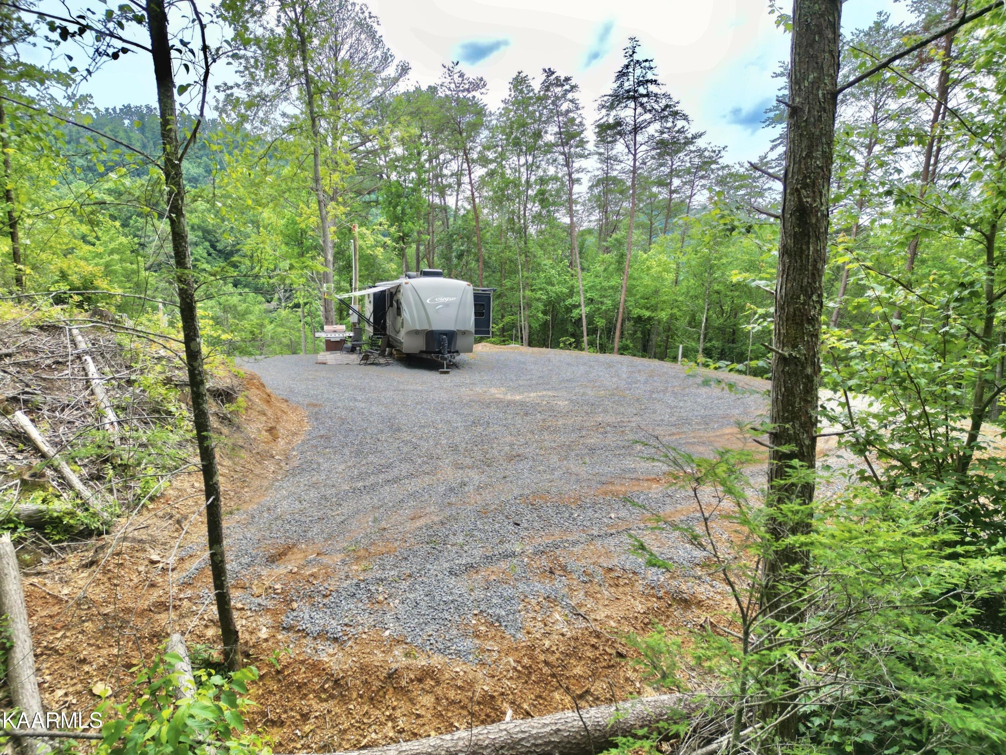 4965 Jones Cove Road Cosby, TN 37722 - Photo 12 of 50 a wooden bench sitting in the middle of a forest