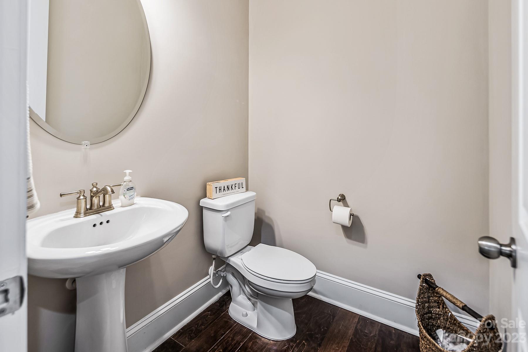 1004 Princessa Drive Wesley Chapel, NC 28104 - Photo 19 of 40 a bathroom with a sink a toilet and a mirror