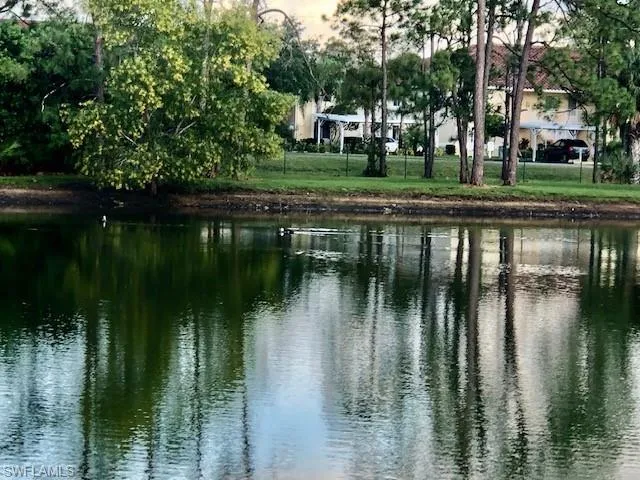 a view of a lake with houses