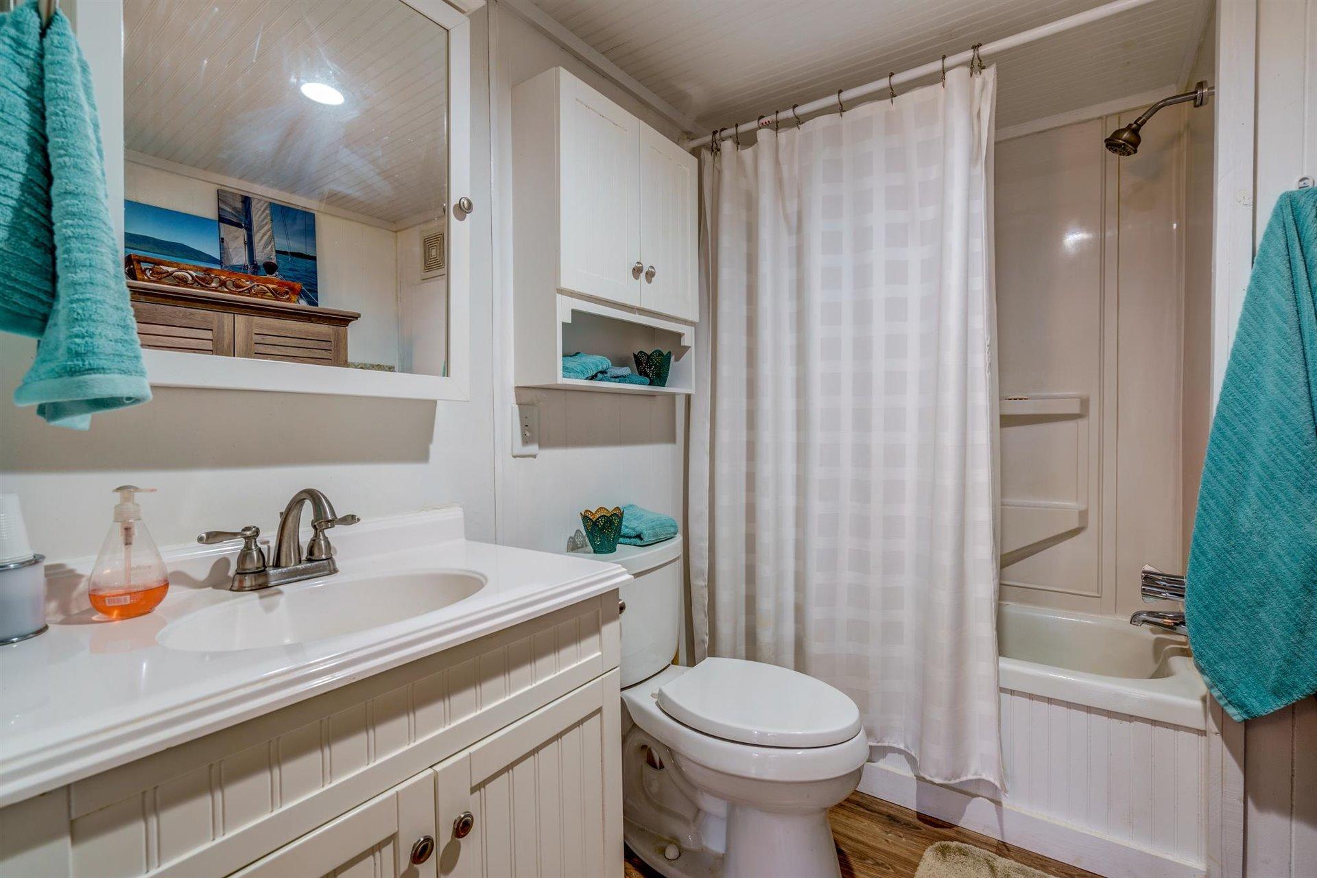 232 Munsons Road Penhook, VA 24137 - Photo 27 of 50 a bathroom with a sink a toilet and shower