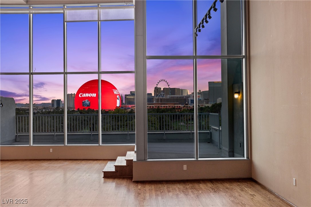 360 East Desert Inn Road, Unit 605 Las Vegas, NV 89109 - Photo 37 of 43 Detailed view of a city view and wood finished floors