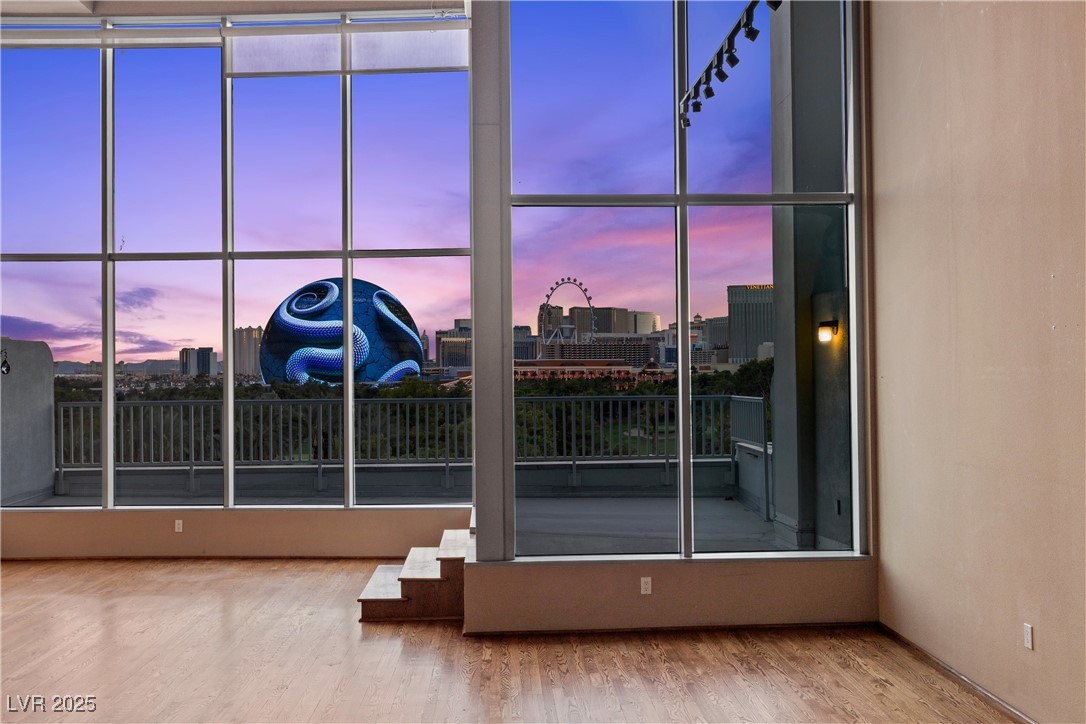 360 East Desert Inn Road, Unit 605 Las Vegas, NV 89109 - Photo 38 of 43 Detailed view of a city view and wood finished floors
