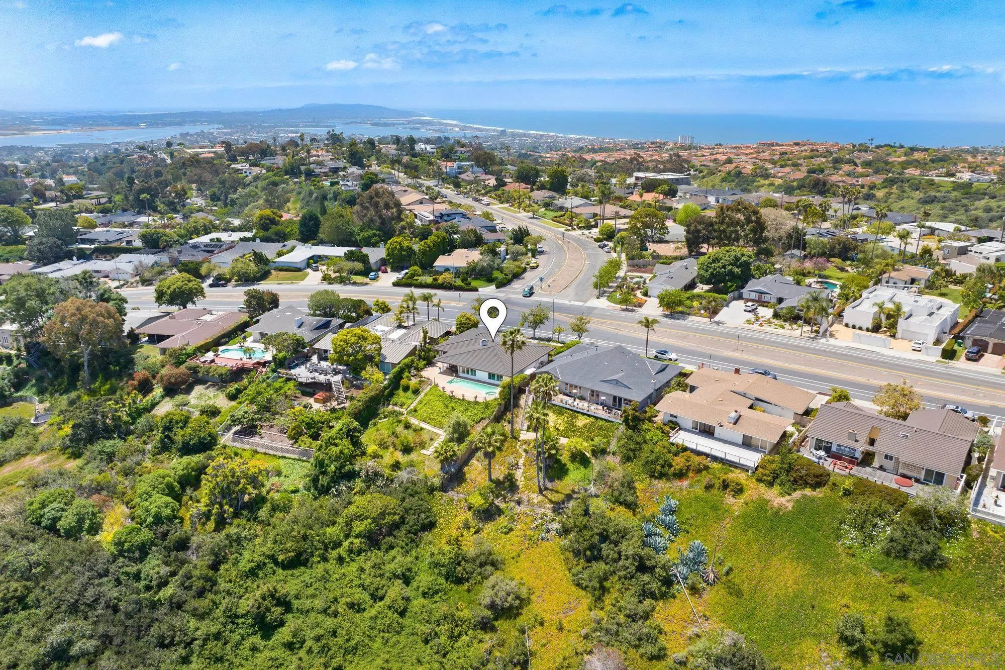 5903 Soledad Mountain Road La Jolla, CA 92037 - Photo 37 of 44 an aerial view of a city with lots of residential buildings