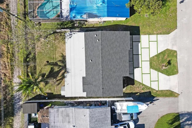 a bird view of a house
