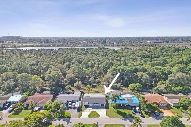 an aerial view of multiple house