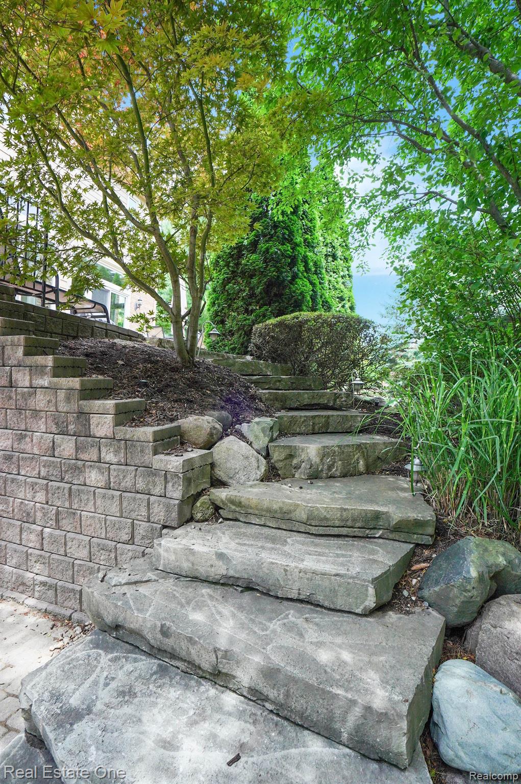 1938 Grayslake Drive Rochester, MI 48306 - Photo 50 of 65 Stone steps leading to upper level patio