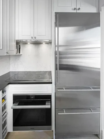 a view of a living room with a chair