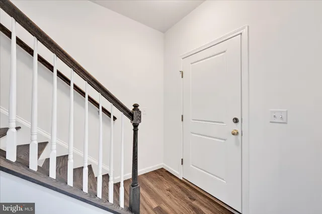 a view of an entryway with staircase