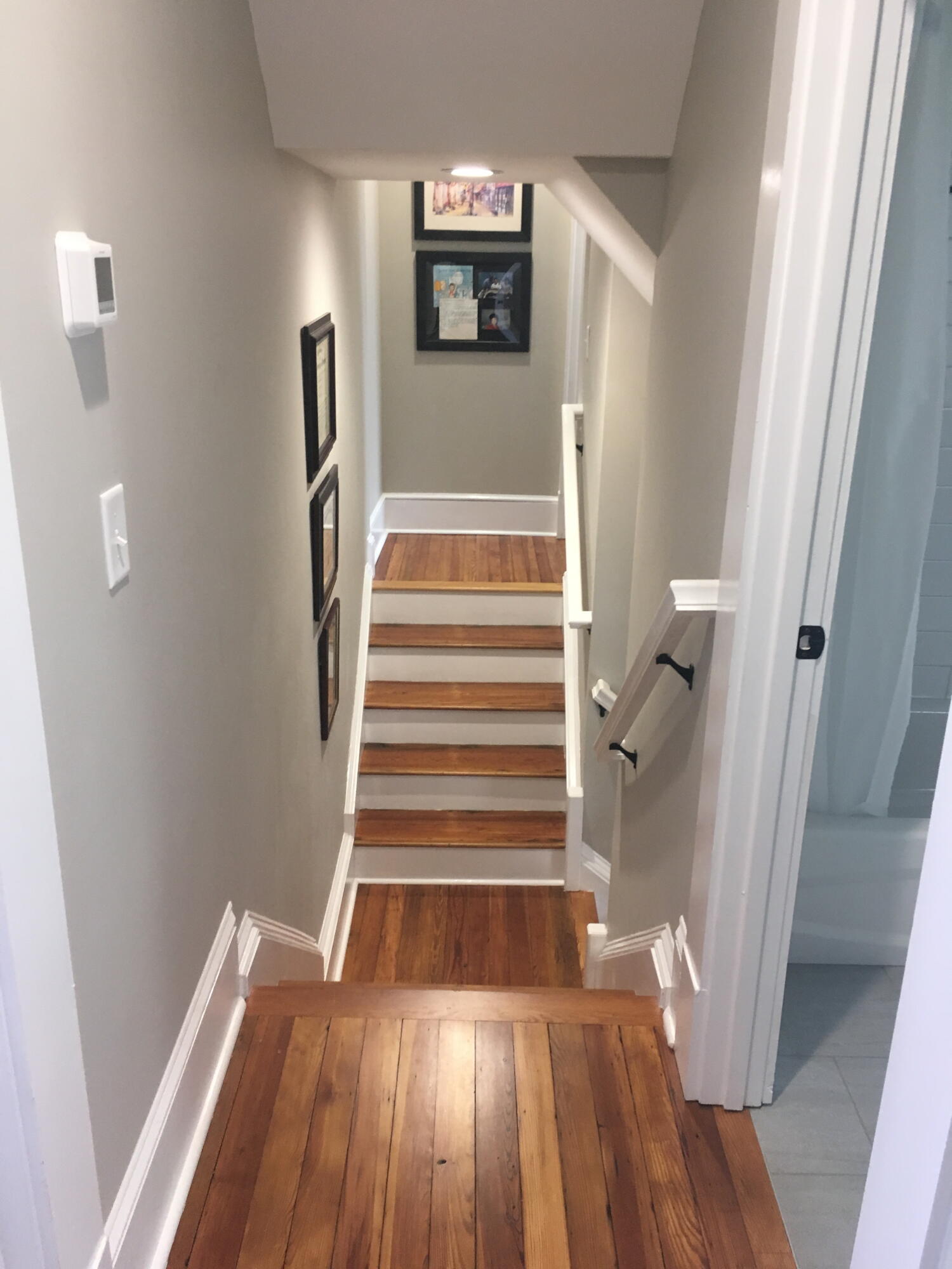 415 Day Avenue Southwest Roanoke, VA 24016 - Photo 13 of 15 a view of a hallway view with wooden floor and staircase