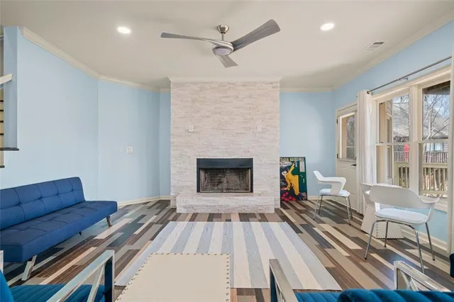 a view of park with bench and trees around