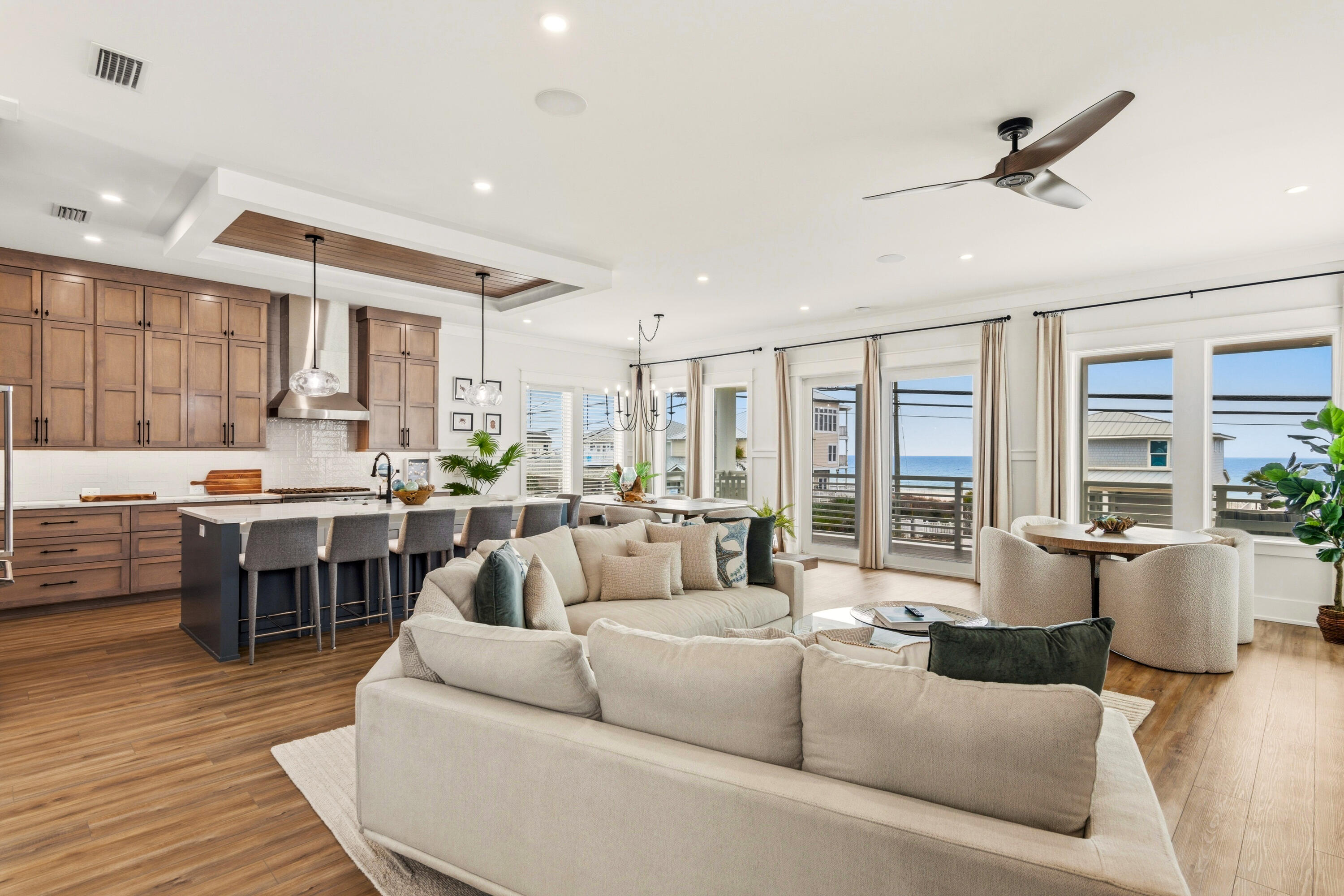 16416 Front Beach Road Panama City Beach, FL 32413 - Photo 8 of 46 a living room with furniture and a large window