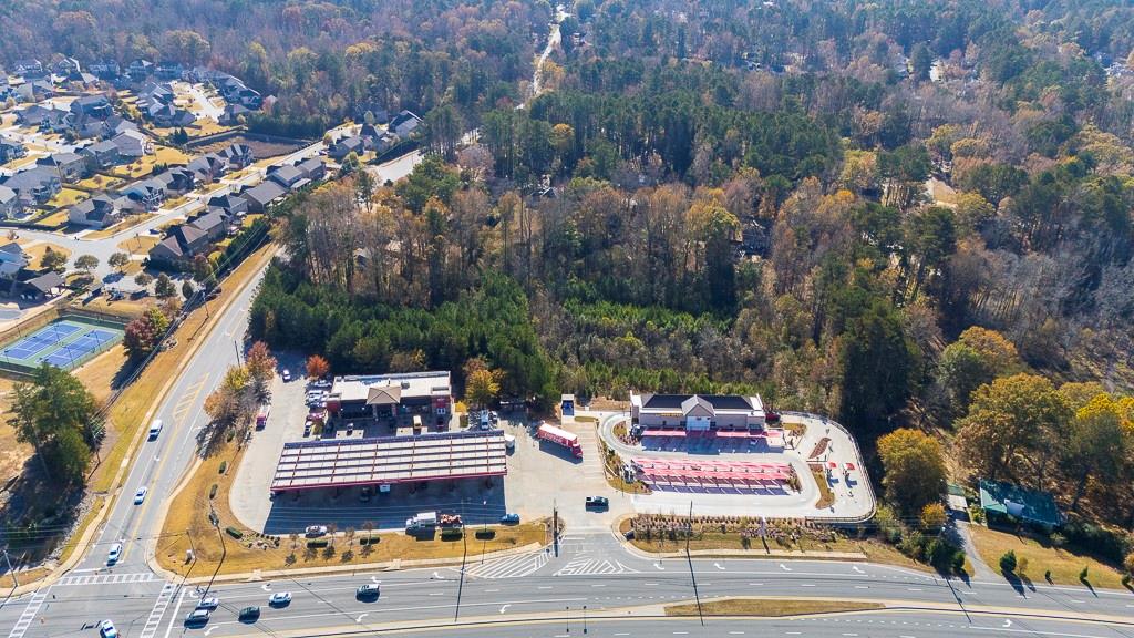 a view of city from balcony