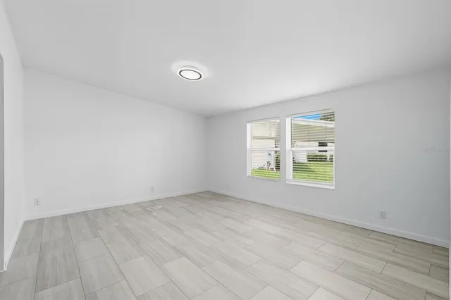 an empty room with a window