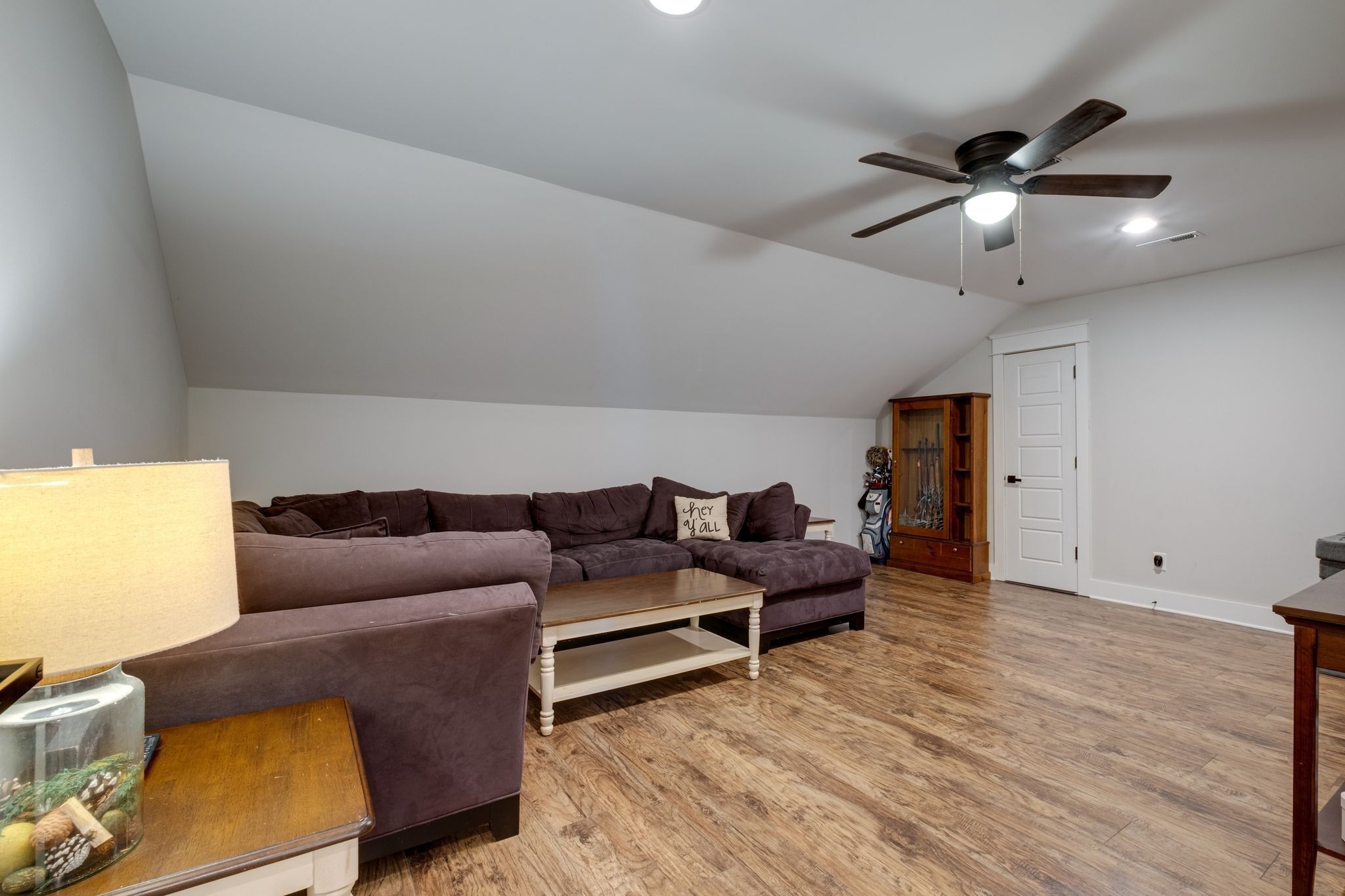 1227 Stayton Road Cumberland Furnace, TN 37051 - Photo 38 of 70 a living room with furniture and a ceiling fan