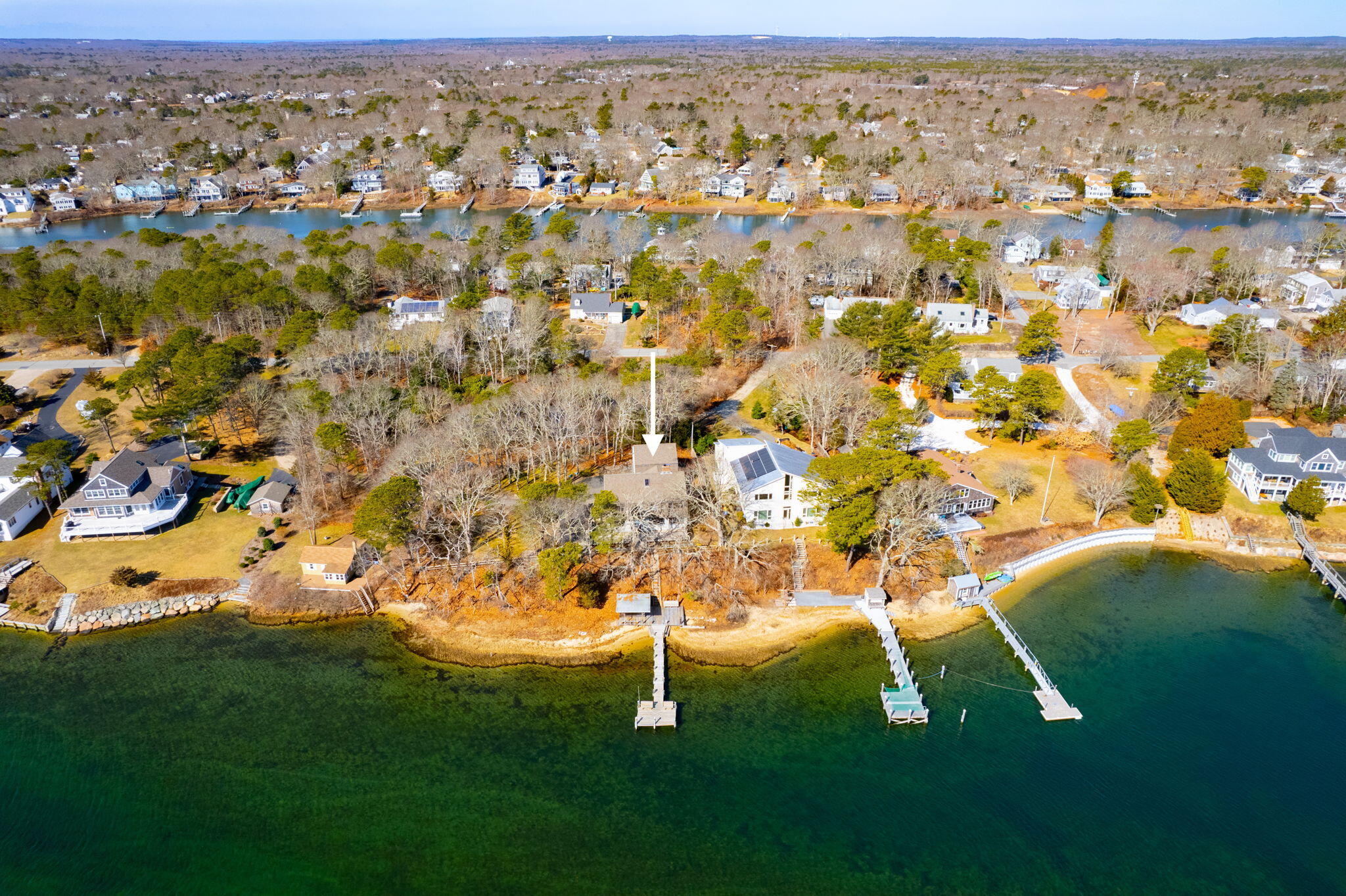 10 Circle Road East Falmouth, MA 02536 - Photo 45 of 65 an aerial view of residential houses with outdoor space and trees